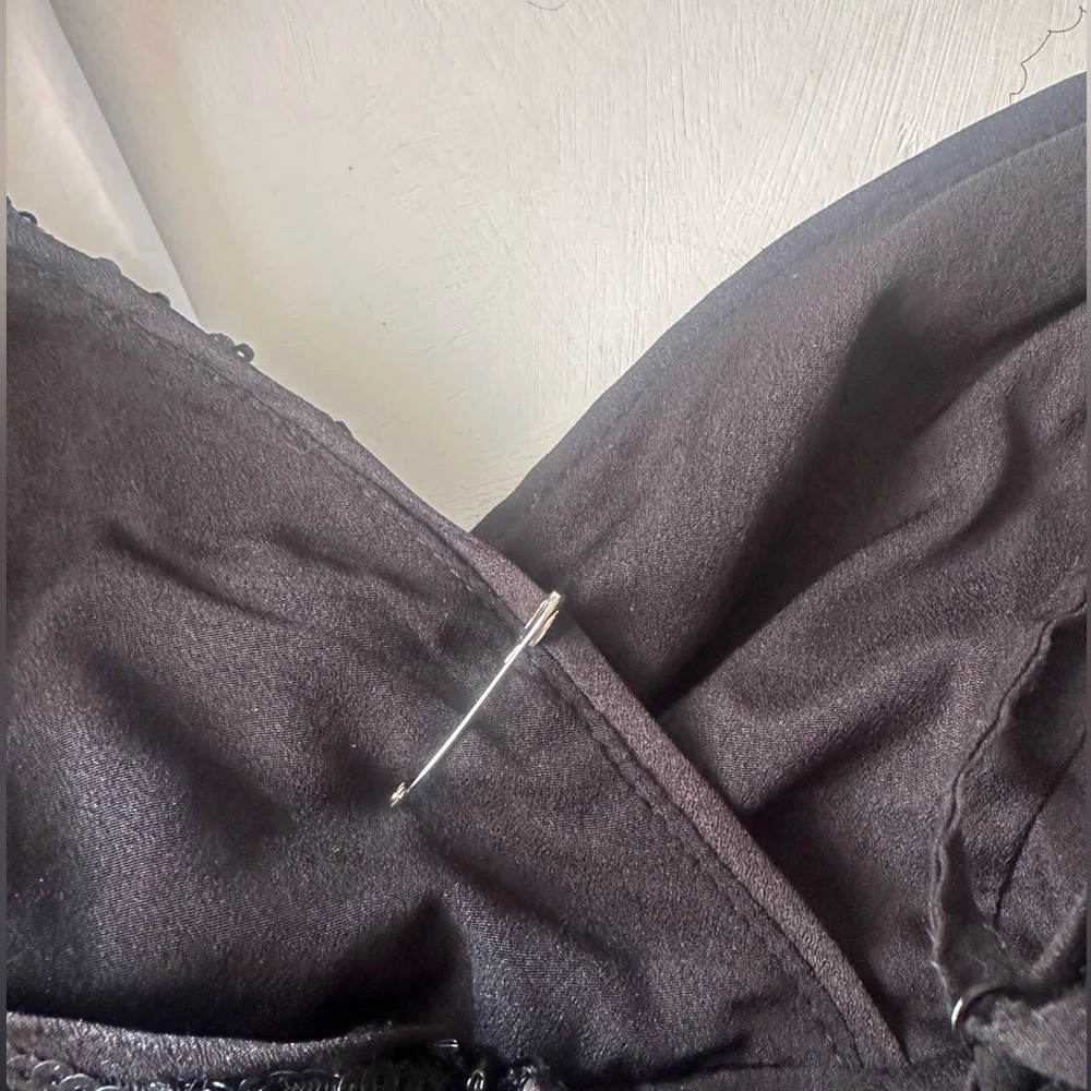 Black Sequin Showpo Mini Dress - Picture 3 of 4